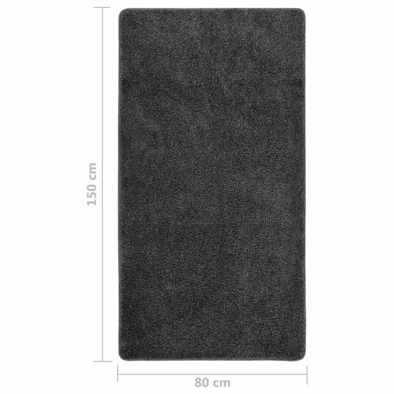 Berkfield Home Shaggy Round Rug in Grey, Diameter: 80 cm