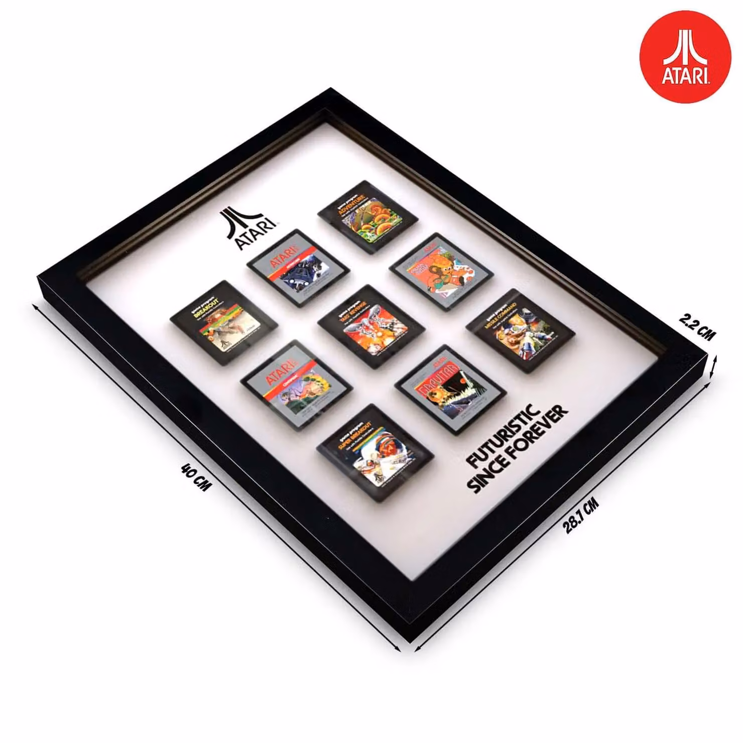 Thumbs Up Official Atari 3D Wall Art Cartridge Collection in Black – 4