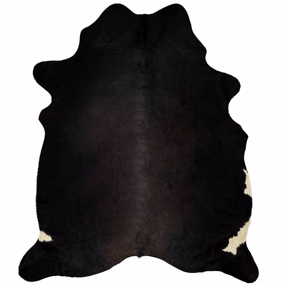 Berkfield Home Real Cowhide Rug in Black, W: 180 cm, D: 220 cm – 3
