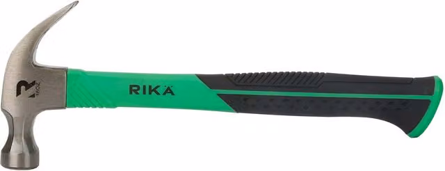 Rikå Fibreglass Claw Hammer, 0.45 kg, Green