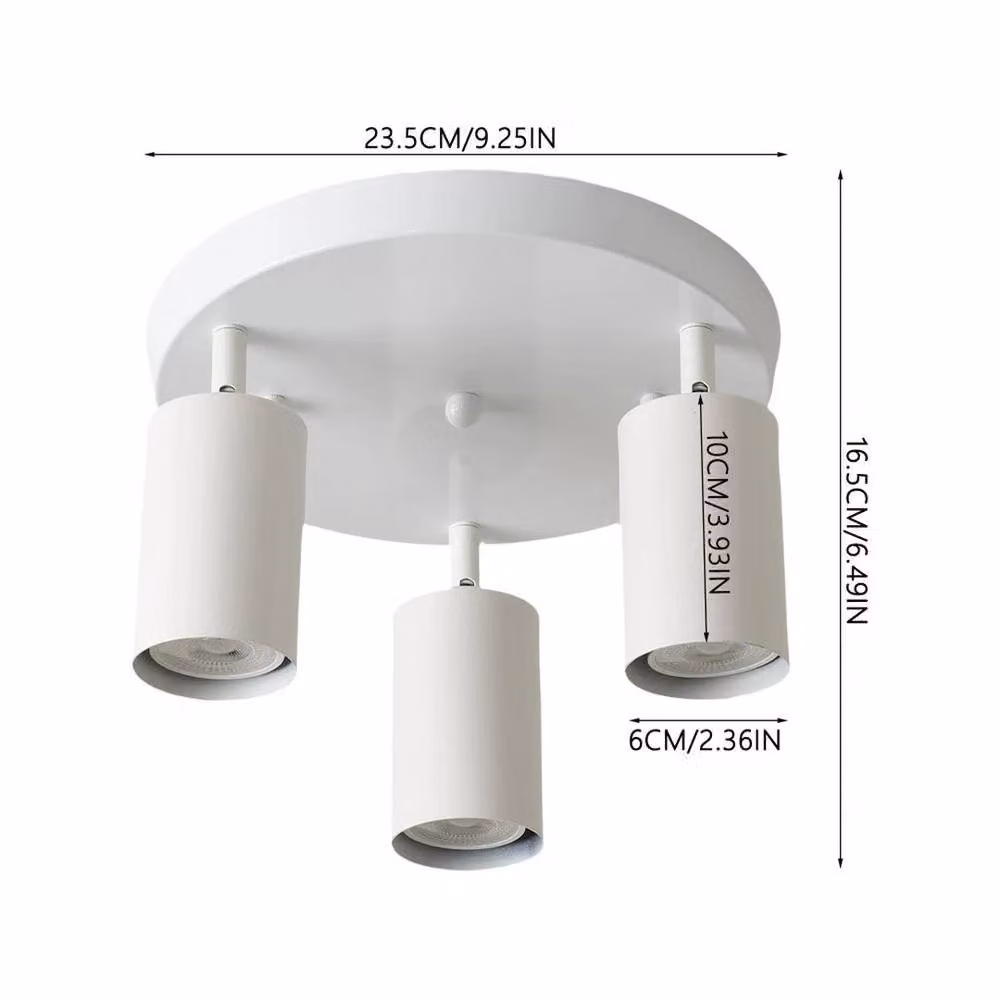 EONLION Modern White Aluminium Adjustable Cylinder Ceiling Spotlight Fitting – 2