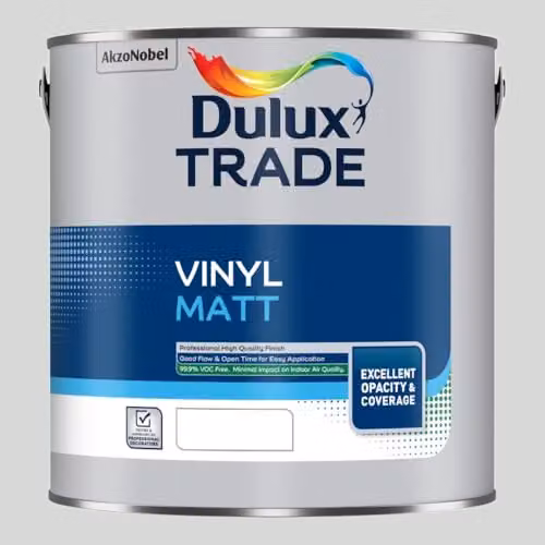 Dulux Trade Vinyl Matt Paint in Turtledove Grey, 2.5 l