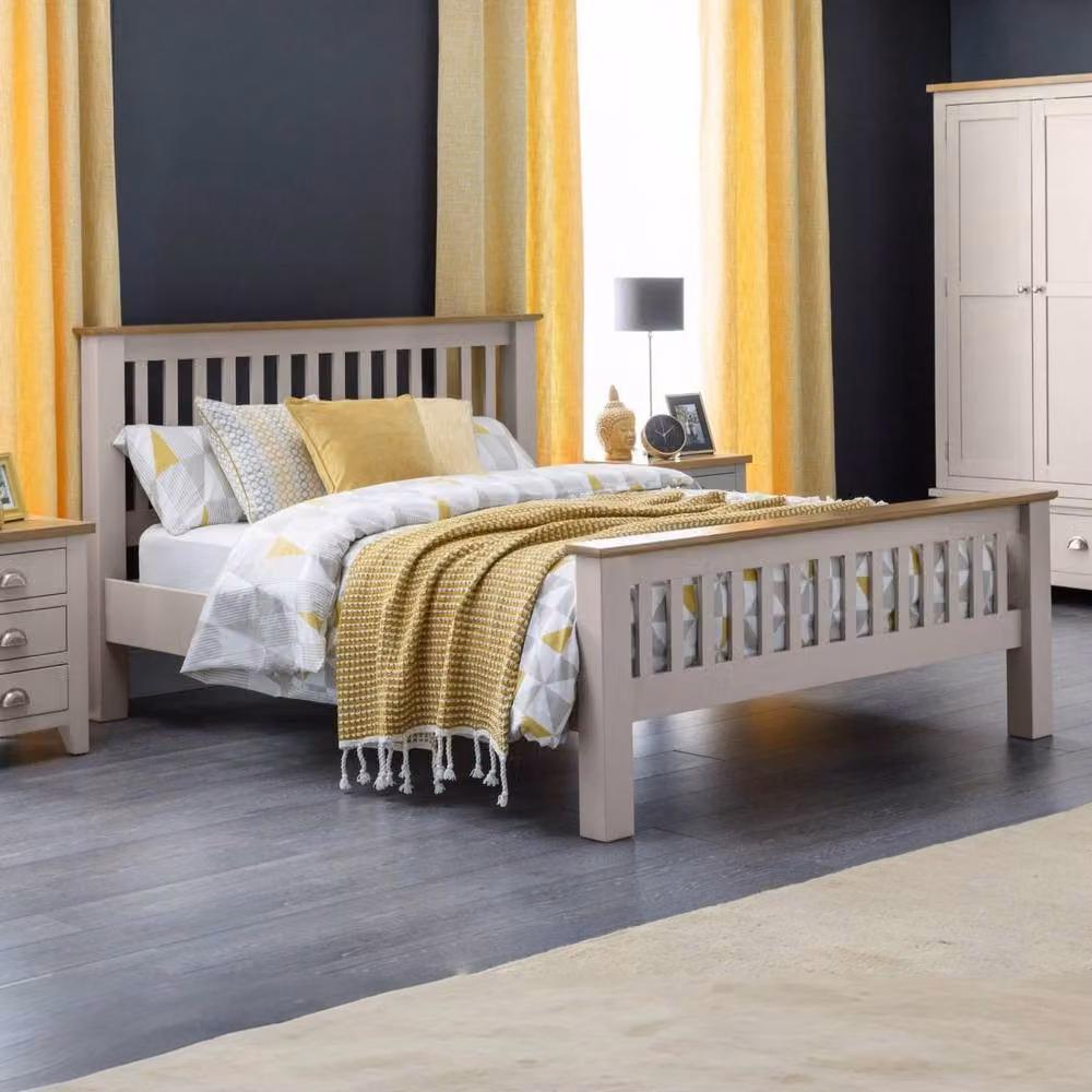 Cheshire Slatewood High Footend Bed in Grey, Double (135cm) – 2