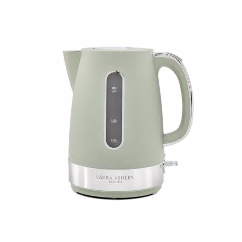 Laura Ashley VQ Stainless Steel Jug Kettle, Green, 1.7 l