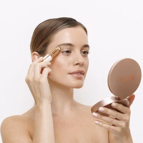 JML NuYou Tri-Fold Compact Magnifying Mirror with Light in Rose Gold – 3