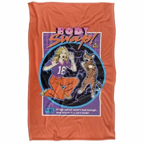 Steven Rhodes Body Swap Silky Touch Super Soft Fleece Throw Blanket, Multicolour, W/D/H: 91 x 147 cm – 5