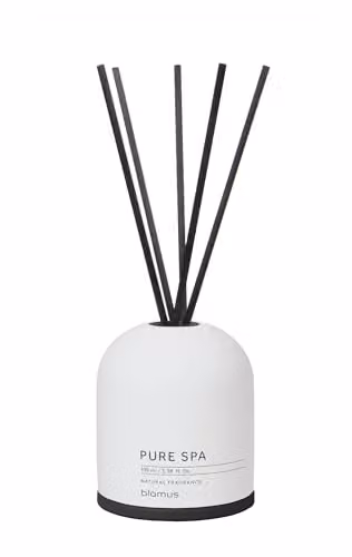 Blomus Fraga Lily White Reed Diffuser Set with Floral Scent and Refillable Ceramic and Concrete Design
