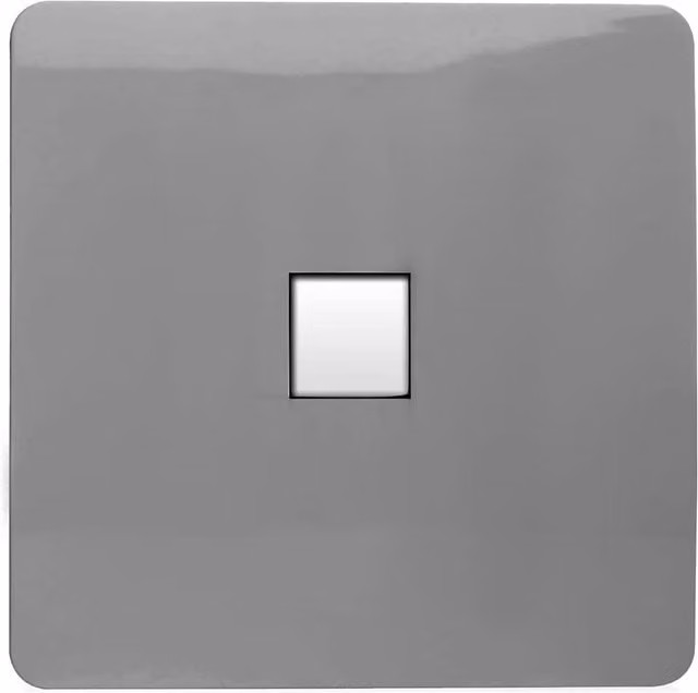 Trendi Switch 1 Gang Cat 3 Telephone Secondary Flush Socket - Light Grey