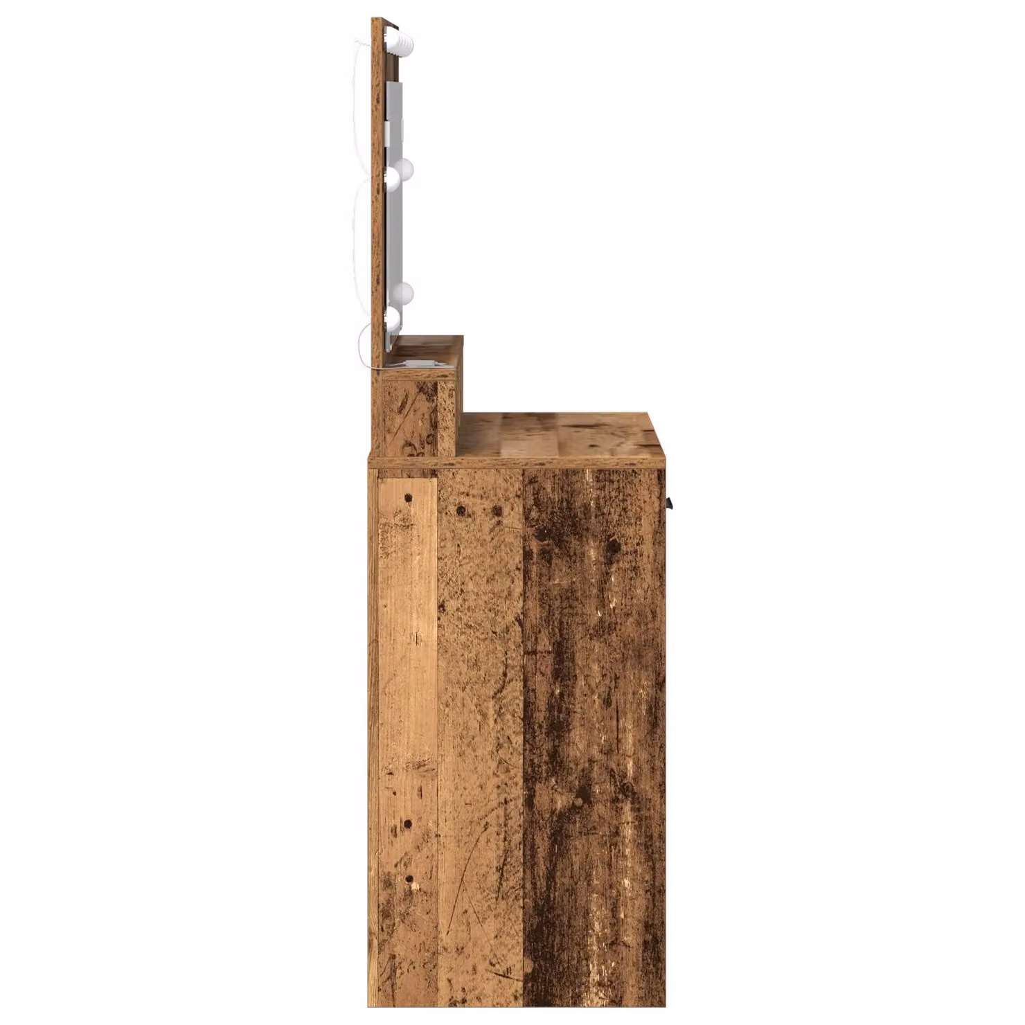 Berkfield Home Rustic Wood Dressing Table with LED Lights, Brown, W: 79 cm, D: 41 cm, H: 135 cm – 3