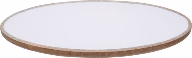 Orsina Kara Oval White Wood Serving Dish
