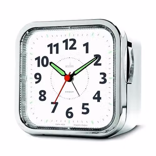 Acctim Otis White Analog Quartz Tabletop Bell Alarm Clock – 1