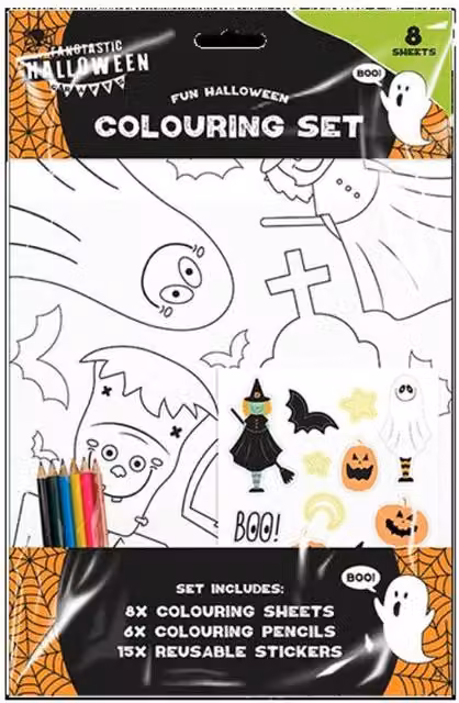 KDMD Halloween Colouring Set for Adults, 6 Pack, White – 1