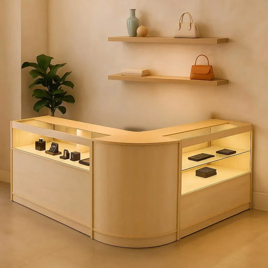Monstershop Adonis LED Shop Counter Set B1200, C1200 & CM60 in Maple Beige – 2