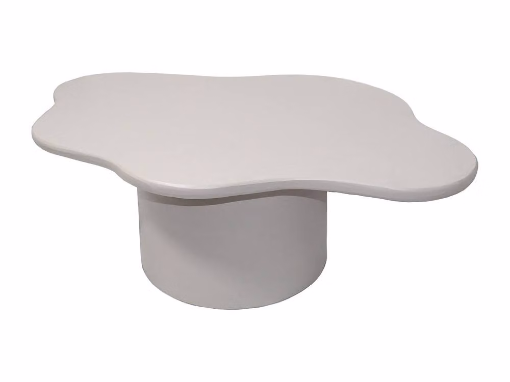 Vente-unique POLENDRA Metal Coffee Table in Cream/Beige, W/D/H: 58.0 x 29.5 x 13.0 cm – 2
