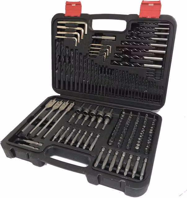 Lumberjack 150 Piece HSS Drill and Screwdriver Bit Set in Black – 1