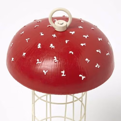 Homescapes Red Mushroom Hanging Bird Feeder, W/D/H: 24.5 x 13 x 13 cm – 2