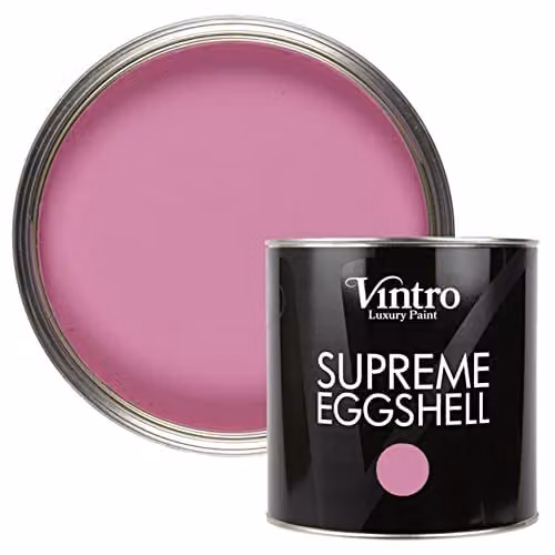 Vintro Belladonna Hot Pink Eggshell Paint for Walls, Wood and Trim, 2.5 l