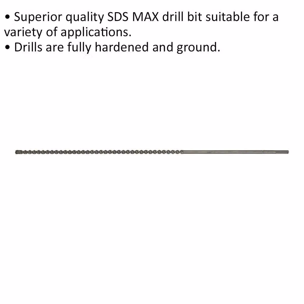 Loops SDS Max Masonry Drill Bit, Silver, Diameter: 25 mm, Length: 132 cm – 2