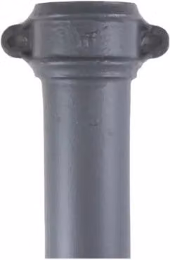 Hargreaves Foundry Cast Iron Round Plain Downpipe with Socket, Grey, H 610 mm x W 100 mm