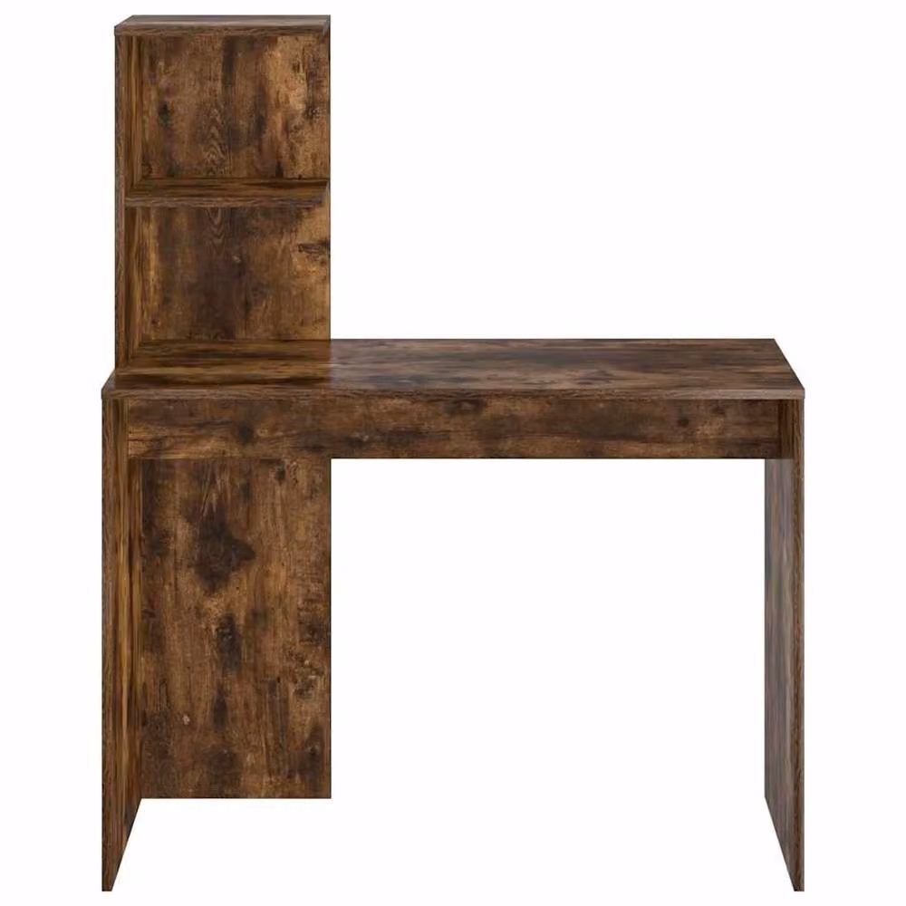 Berkfield Home Smoked Oak Writing Desk in Brown – 4