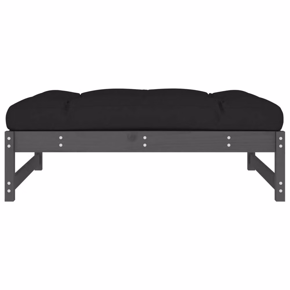 Berkfield Home Rustic Grey Garden Footstool in Solid Pine, W/D/H: 120 x 80 x 30 cm – 3