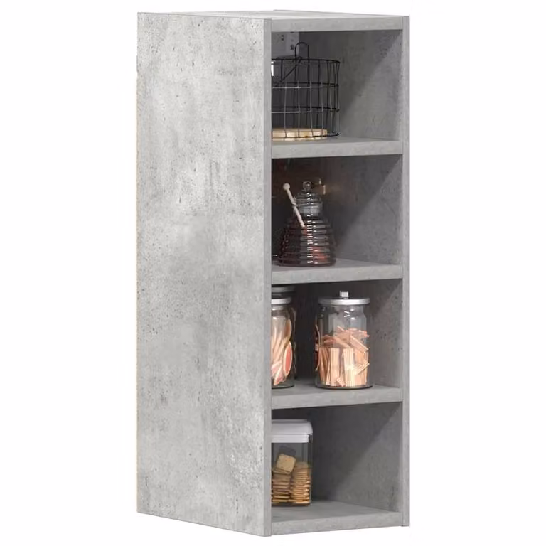 Berkfield Home Wall Mounted Hanging Cabinet in Concrete Grey, W/D/H: 20 x 29.5 x 60 cm