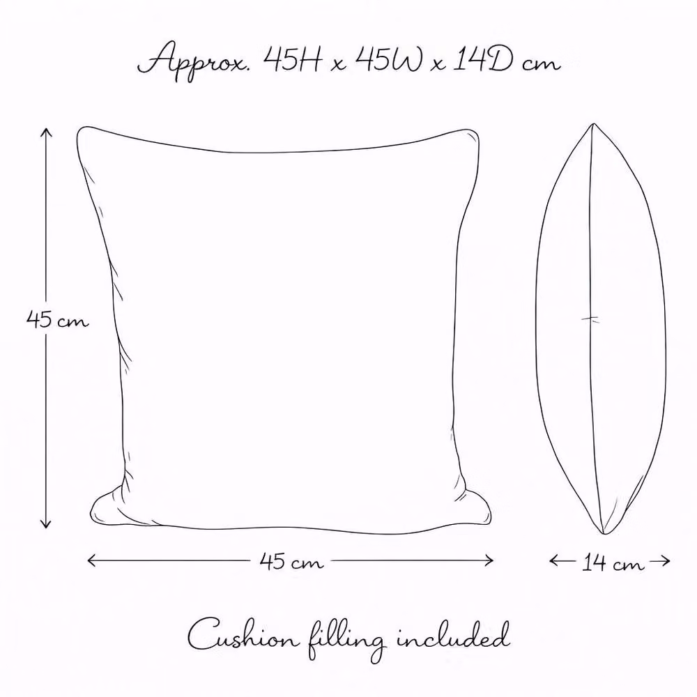 Peggy Wilkins Floral Orange Bloom Square Outdoor Garden Cushion with Removable Washable Cover, W/D/H: 45 x 45 x 45 cm – 3