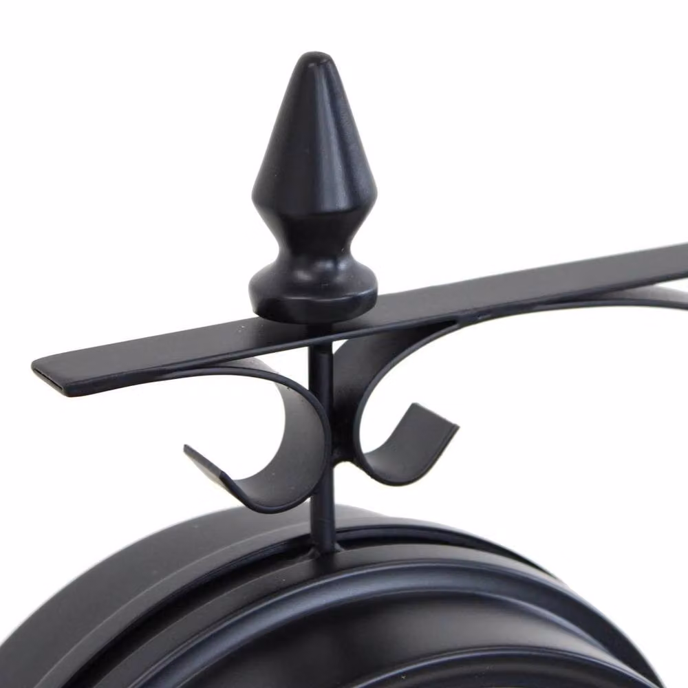 EONLION Double Sided Paddington Station Round Analog Wall Clock in Black, Diameter: 100 cm – 3