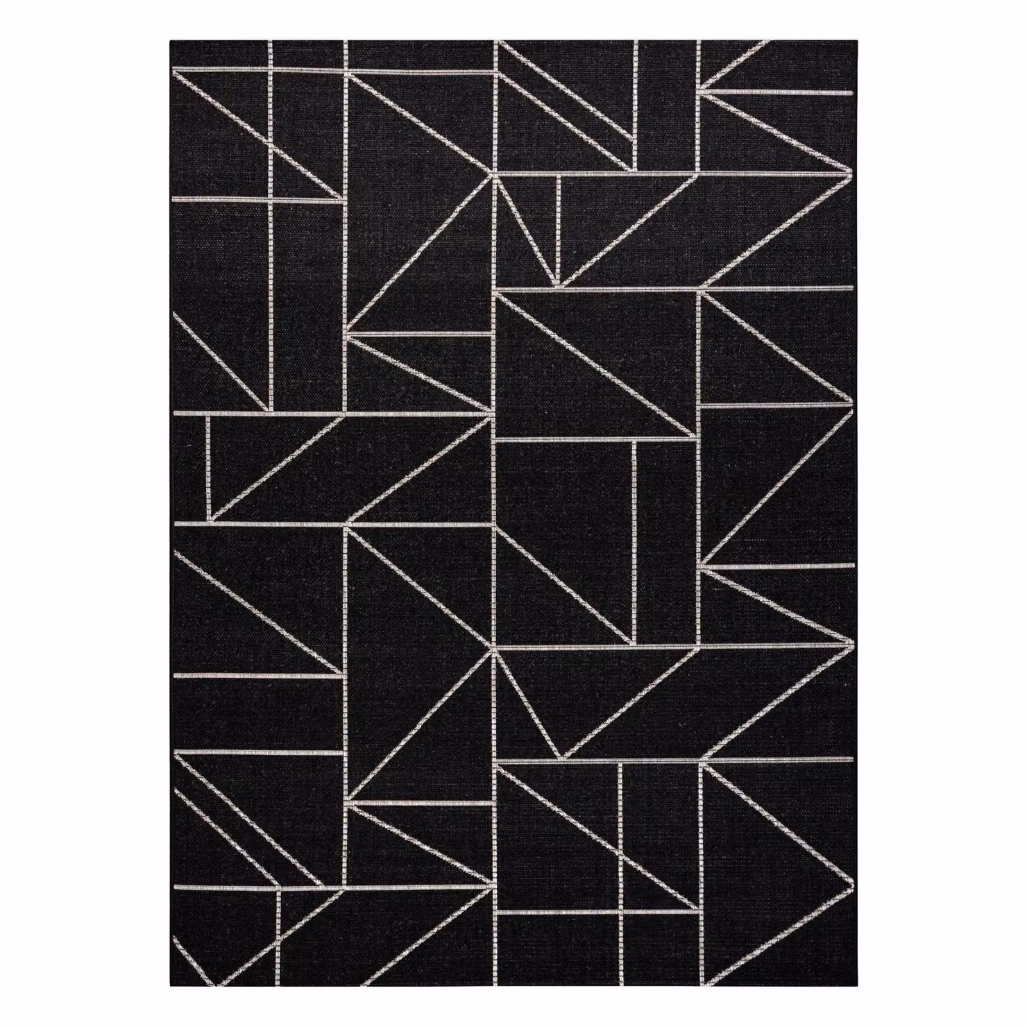 RugsX Floorlux Modern Rectangular Rug in Black, W: 120 cm, L: 170 cm – 2