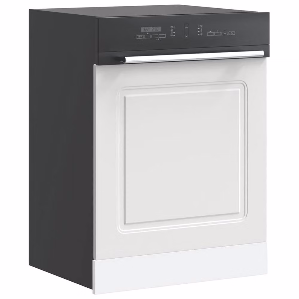 Berkfield Home Kalmar Decorative Dishwasher Panel, White, W: 60 cm, D: 1.5 cm, H: 67 cm – 1