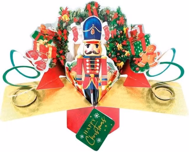 KDMD Nutcracker Pop Up Card in Multicolour and Gold