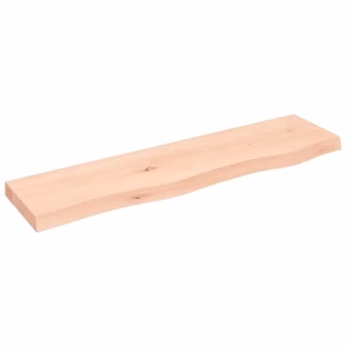 vidaXL Wall Mounted Oak Wood Shelf, Rustic Untreated, W: 80 cm, D: 20 cm, H: 4 cm