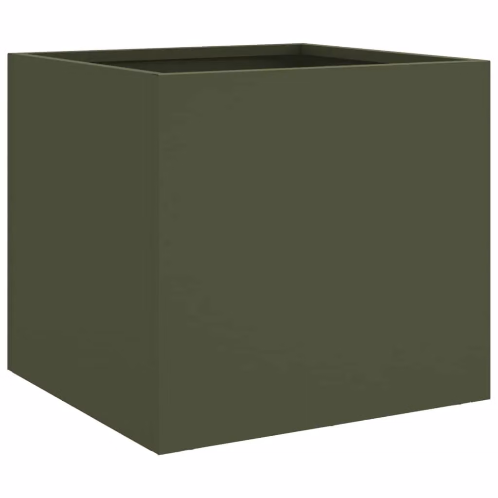 Berkfield Home Steel Planter Tub in Green, W/D/H: 32 x 30 x 29 cm – 2
