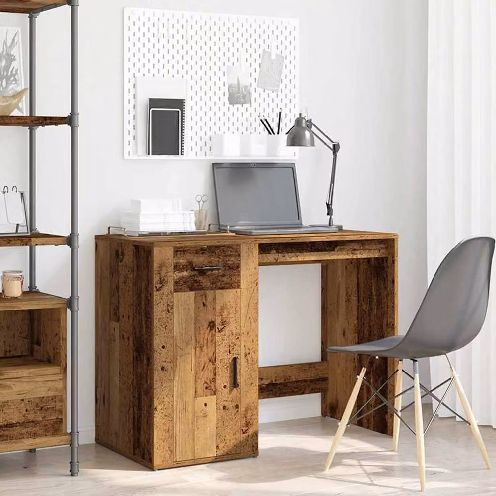 Berkfield Home Modern Computer Desk in Brown Engineered Wood W/D/H: 100 x 49 x 75 cm – 2