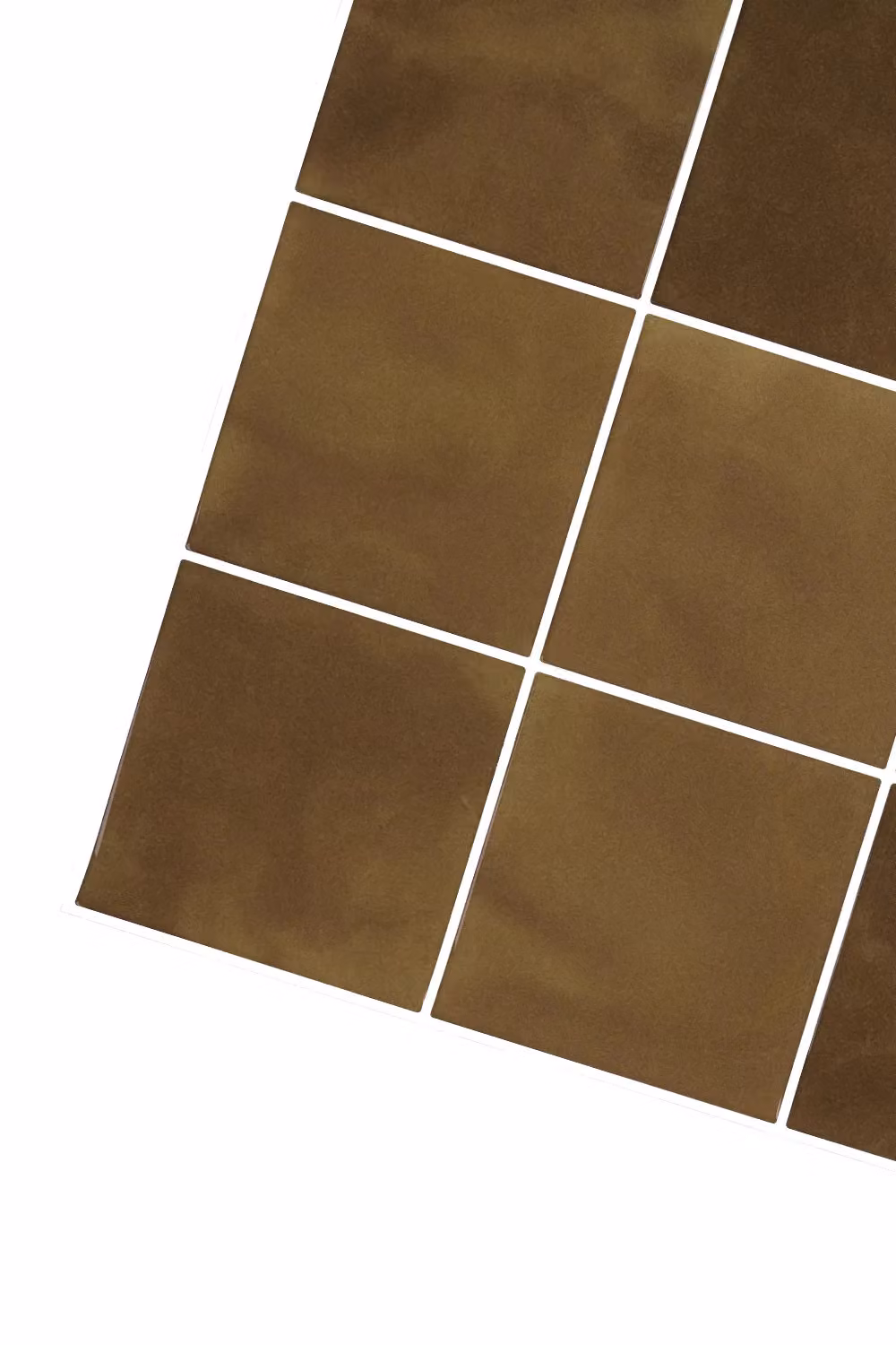 Living and Home Set of 10 Self-adhesive Brown 9-grid Square Wall Tile Stickers – 4