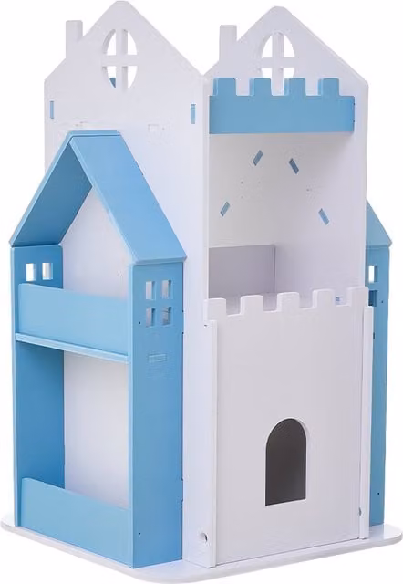 Kidkid 3-Tier Castle Rotating Bookshelf for Children in Blue