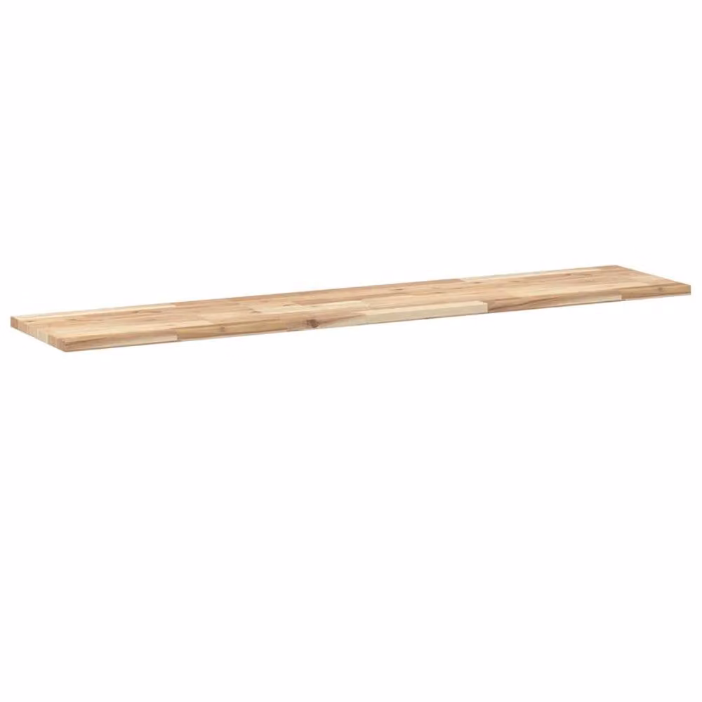 Berkfield Home Floating Shelf in Brown Untreated Solid Acacia Wood, W/D/H: 160 x 30 x 2 cm – 2