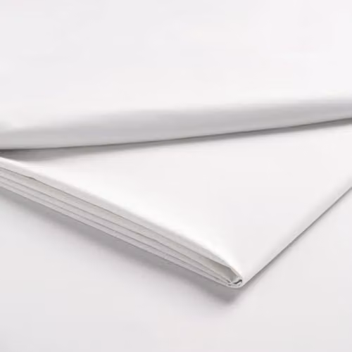 Christy Luxury 400TC Cotton Sateen Single Flat Bed Sheet in White, W/D/H: 90 x 200 cm