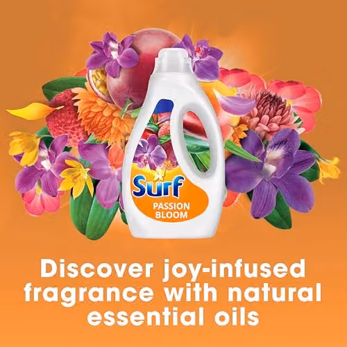 Surf Passion Bloom Liquid Laundry Detergent with Essential Oils, 35 Washes, Orange and White – 2