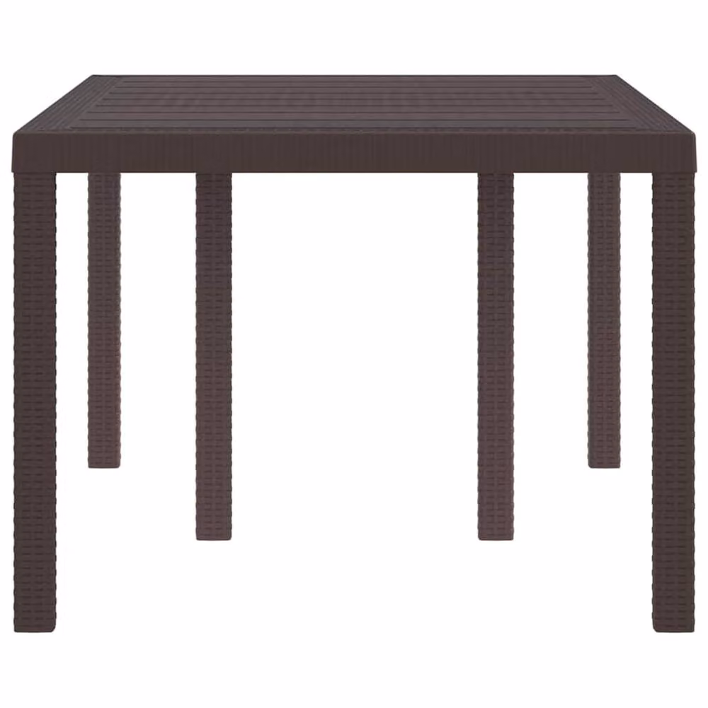 Berkfield Home Brown Poly Rattan Extendable Garden Table, W: 150 cm, D: 100 cm, H: 73 cm – 3