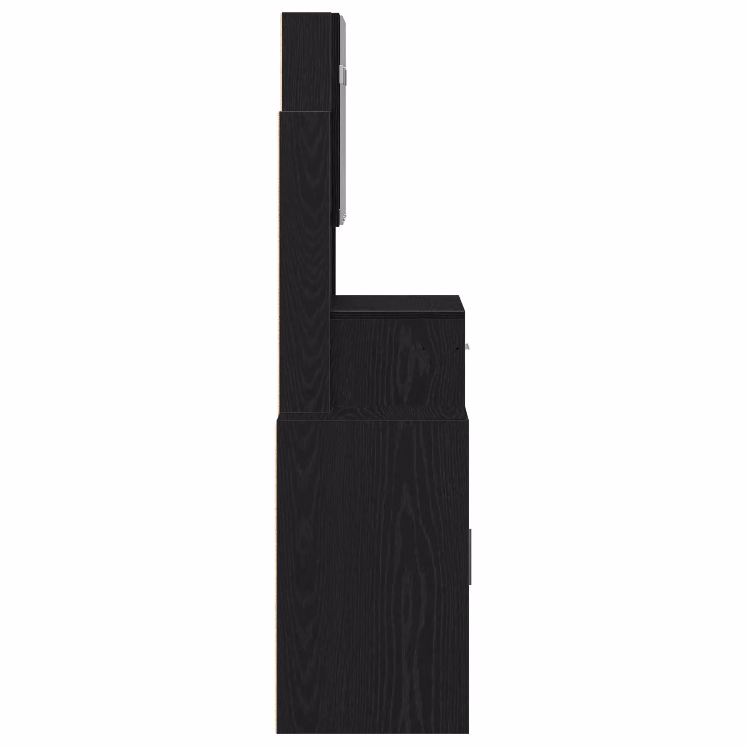 Berkfield Home Modern Dressing Table with LED Mirror in Black Oak – 3