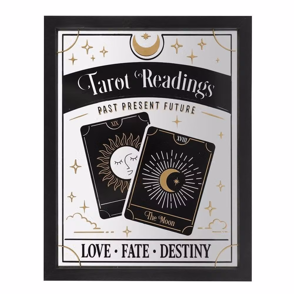 Uniqueful Tarot Readings Abstract Mirrored Wall Hanging in Gold, Black and Multicolour – 2