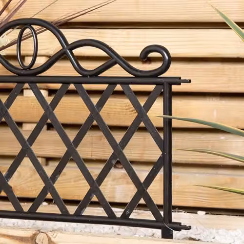 Samuel Alexander Black Plastic Garden Border Fence Edging – 7