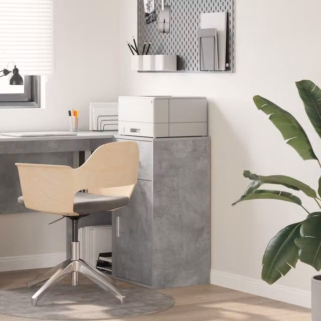 Berkfield Home Grey Modern Storage Cabinet with Hinged Doors, Internal Drawers and Shelves – 1