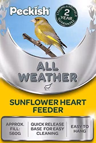 Peckish 60053033 All Weather Sunflower Heart Metal Bird Feeder, Large, Blue and Black – 3
