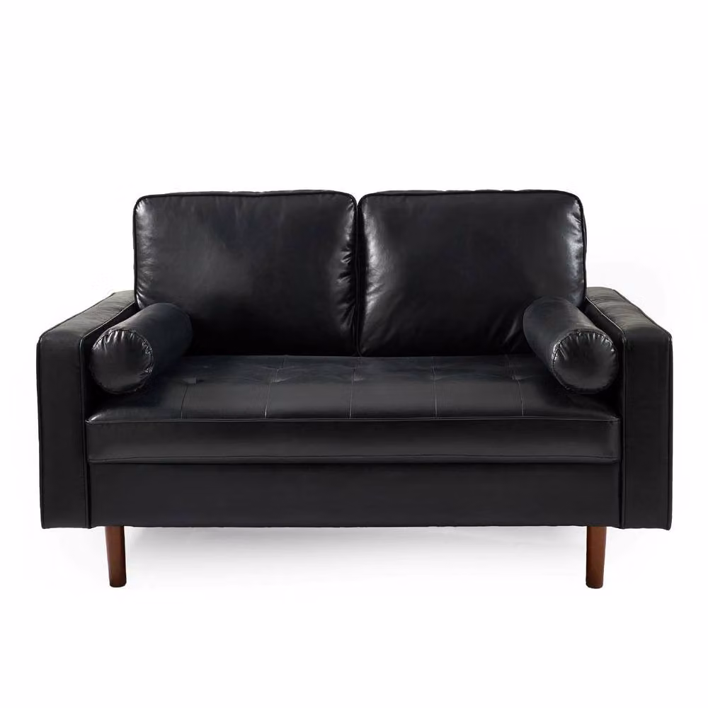Cheshire Henley Black Faux Leather 2 Seater Sofa – 2
