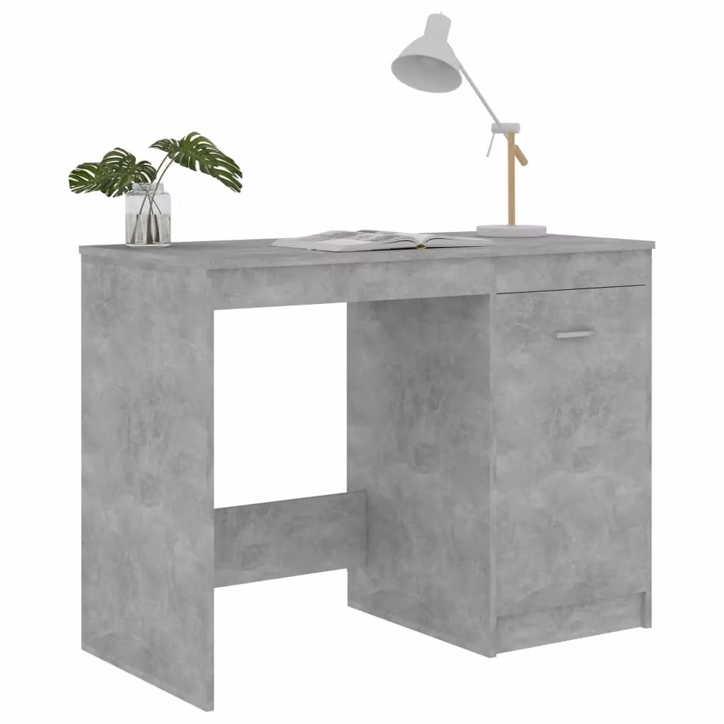 Berkfield Home Modern Writing Desk in Grey Engineered Wood, W/D/H: 100 x 50 x 76 cm – 3