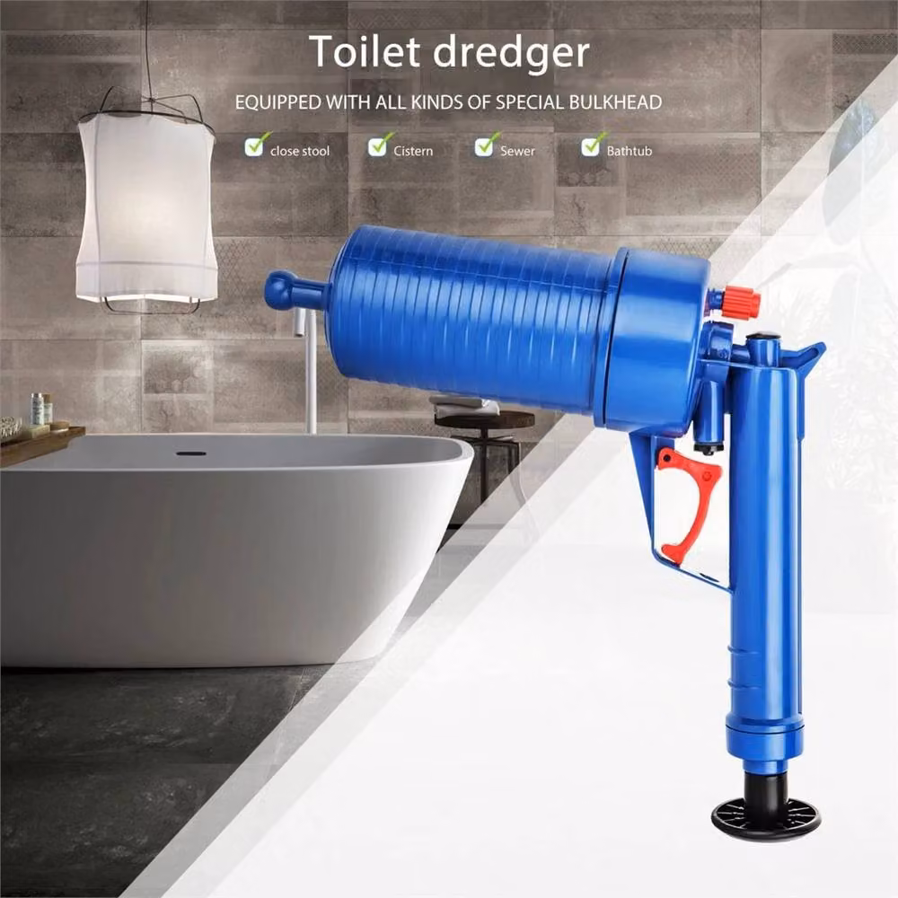 SPETLEK Toilet Plunger Air Pump Drain Blaster Sink Unblocker Set, Blue – 3