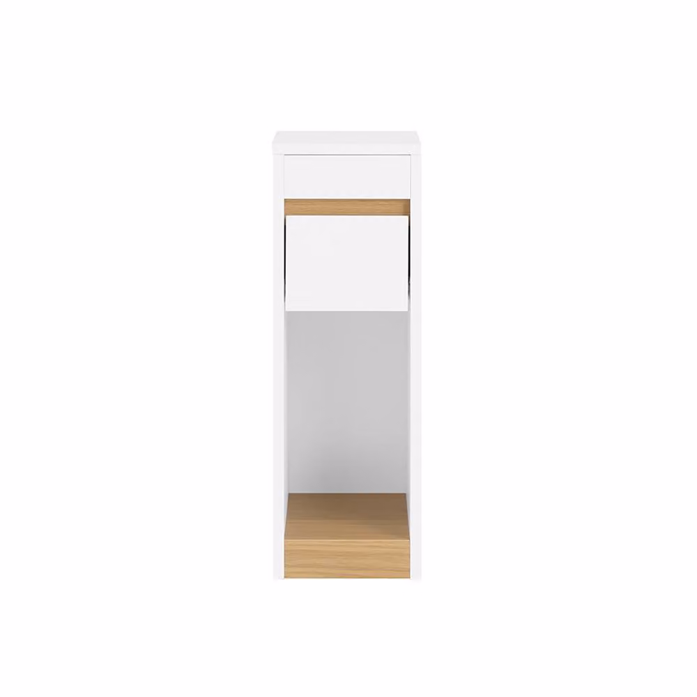 SoBuy Modern Slim Nightstand with Removable Top and Drawer in White – 2