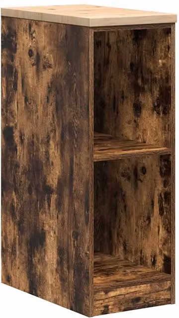 Berkfield Home Garage Storage Cabinet in Smoked Oak Brown, Solid Wood Pine, W/D/H: 30 x 51 x 85 cm